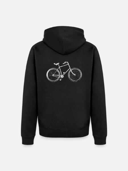 bicycle - Unisex Premium Organic Zip Hoodie - black