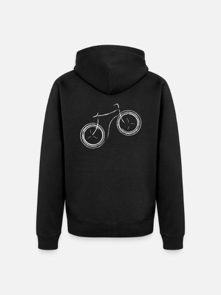 bicycle - Unisex Premium Organic Zip Hoodie - black