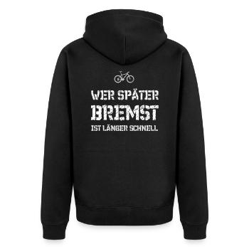 Vélo rigolo disant vélo de vélo de montagne - Veste à capuche bio Premium Unisexe - noir - Dos - Nico (187cm)