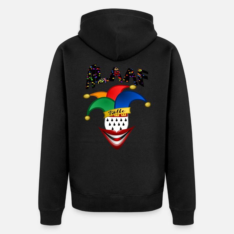 Carnaval Kölle Alaaf - Veste à capuche bio Premium Unisexe - noir