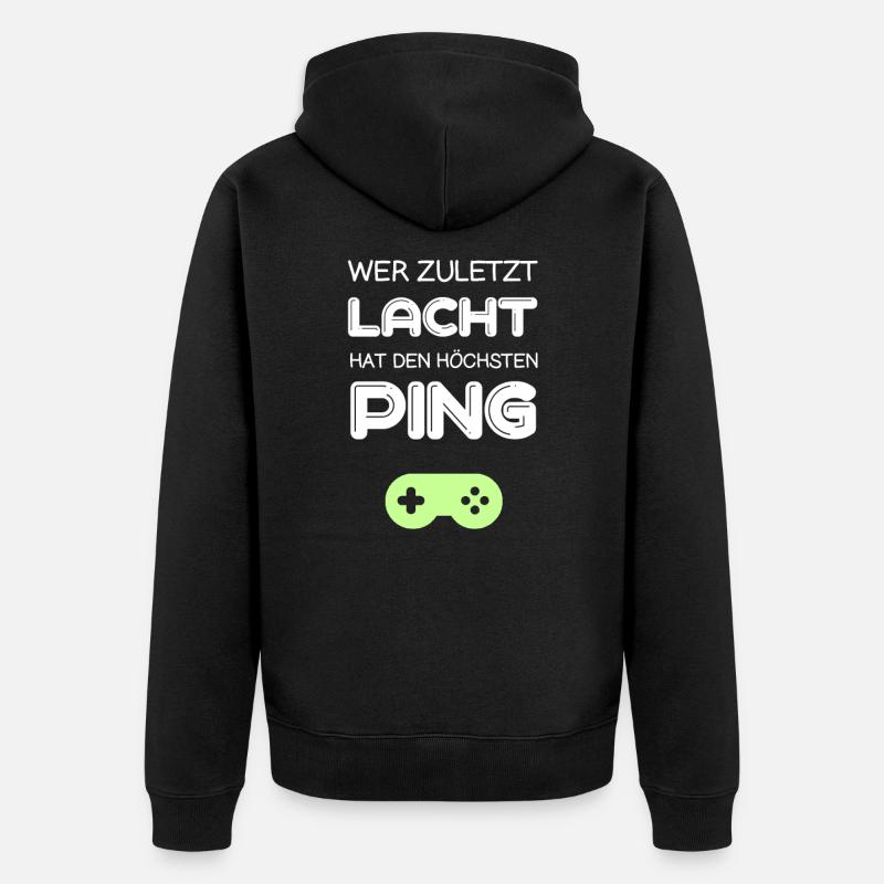 Gaming Konsole Computer - Unisex Premium Bio Zip Hoodie - Schwarz