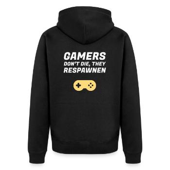 Gamer - Veste à capuche bio Premium Unisexe - noir - Dos - Nico (187cm)