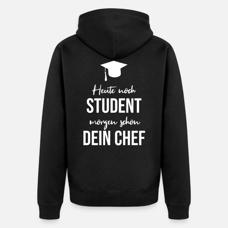 Student Studieren Studium - Unisex Premium Bio Zip Hoodie - Schwarz