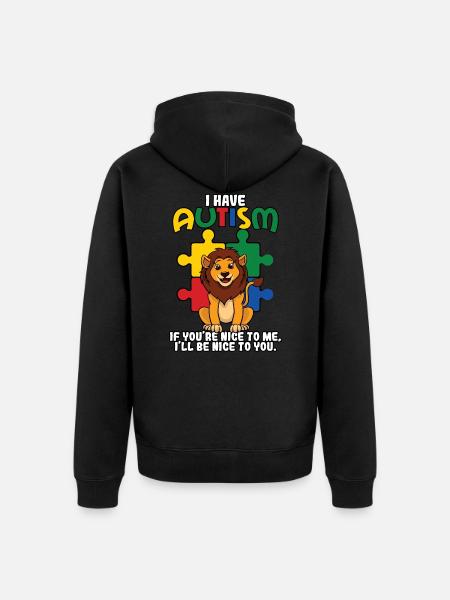 Jag har autism leo - Ekologisk premiumluvjack unisex - svart