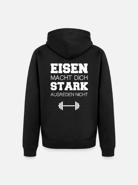 Gym - Unisex Premium Organic Zip Hoodie - black