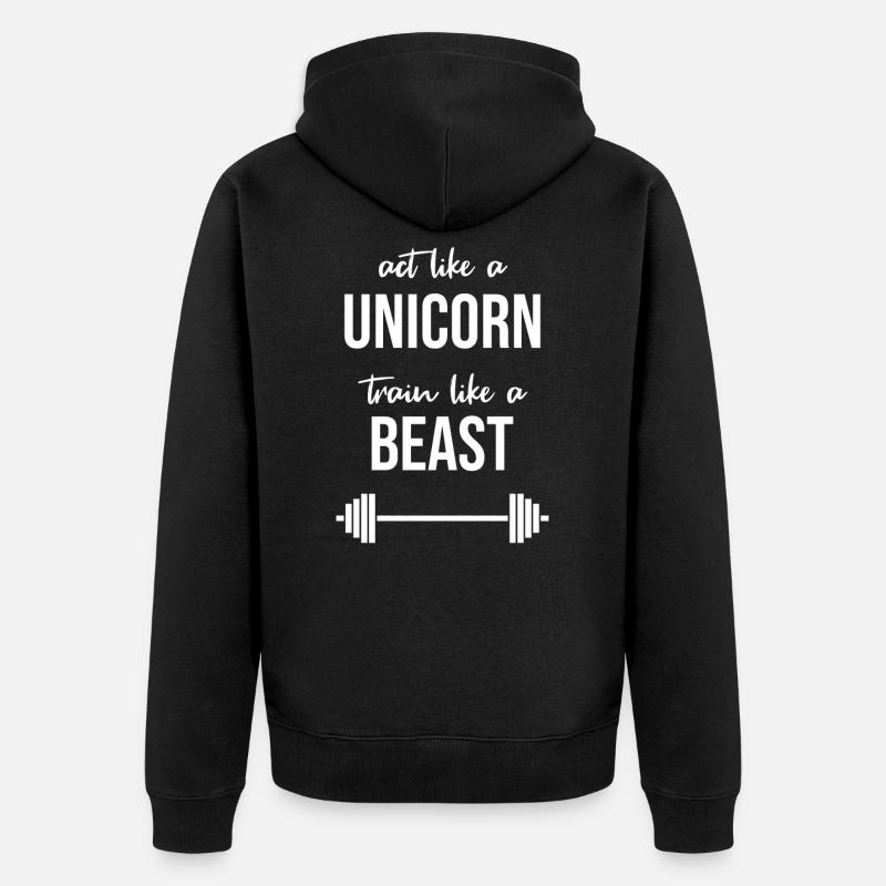 Gym - Veste à capuche bio Premium Unisexe - noir