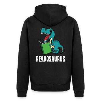 Readosaurus - Veste à capuche bio Premium Unisexe - noir - Dos - Nico (187cm)