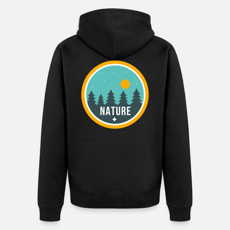 nature - Veste à capuche bio Premium Unisexe - noir
