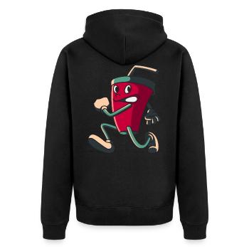 Boisson courante, cadeau boisson cola limonade - Veste à capuche bio Premium Unisexe - noir - Dos - Nico (187cm)