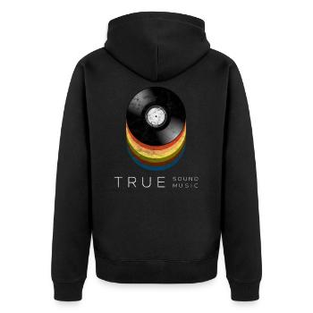 vinyle - Veste à capuche bio Premium Unisexe - noir - Dos - Nico (187cm)