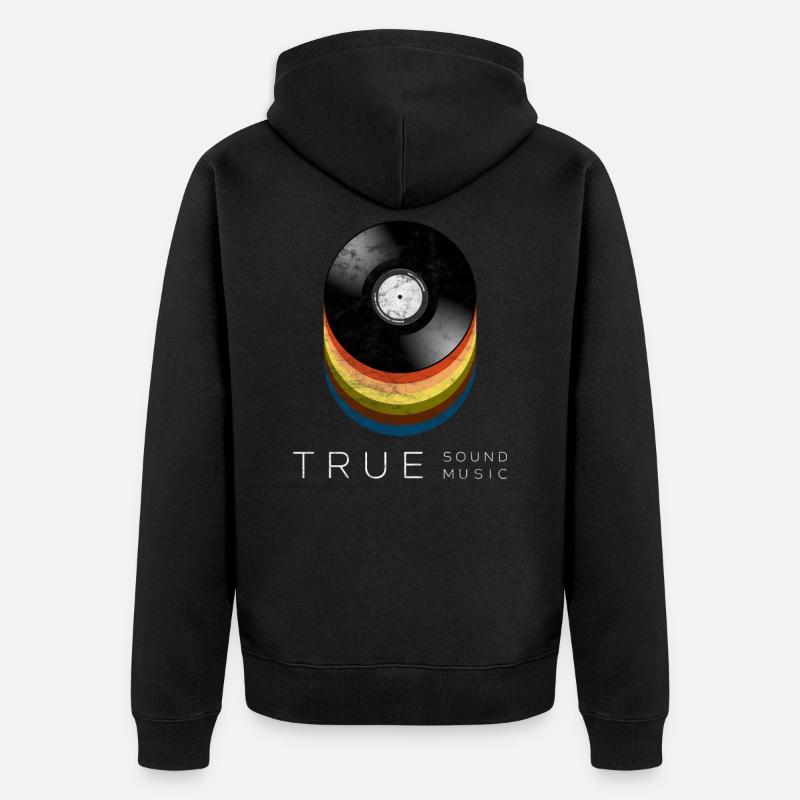 Vinyl - Unisex Premium Bio Zip Hoodie - Schwarz