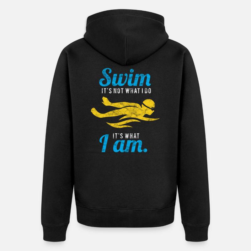 Natation Nageurs - Veste à capuche bio Premium Unisexe - noir