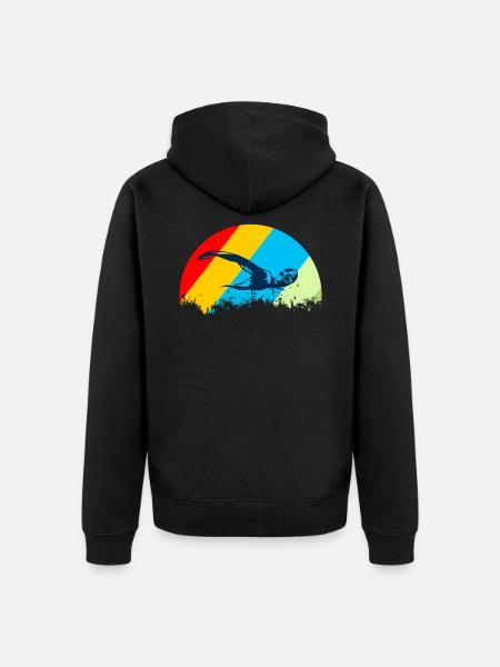 Natation - Veste à capuche bio Premium Unisexe - noir