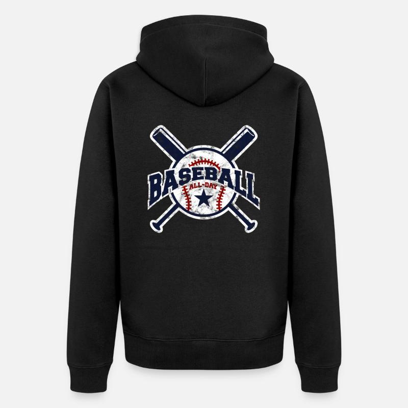 Base-ball idée cadeau - Veste à capuche bio Premium Unisexe - noir