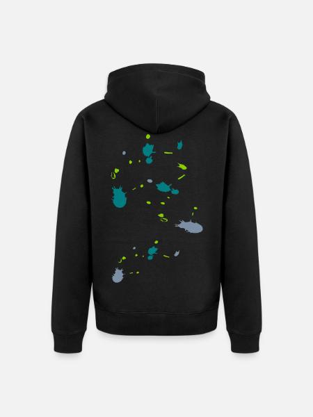 Farbklekse - Unisex Premium Bio Zip Hoodie - Schwarz