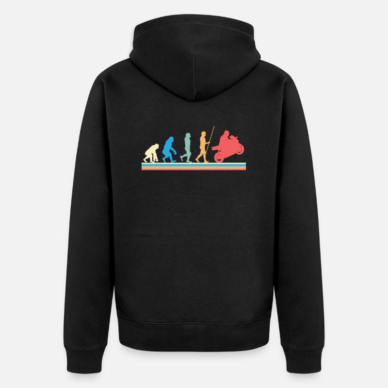 Evolution de la moto - Veste à capuche bio Premium Unisexe - noir