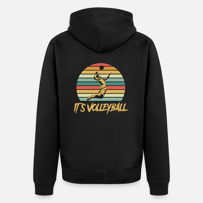 volley-ball - Veste à capuche bio Premium Unisexe - noir