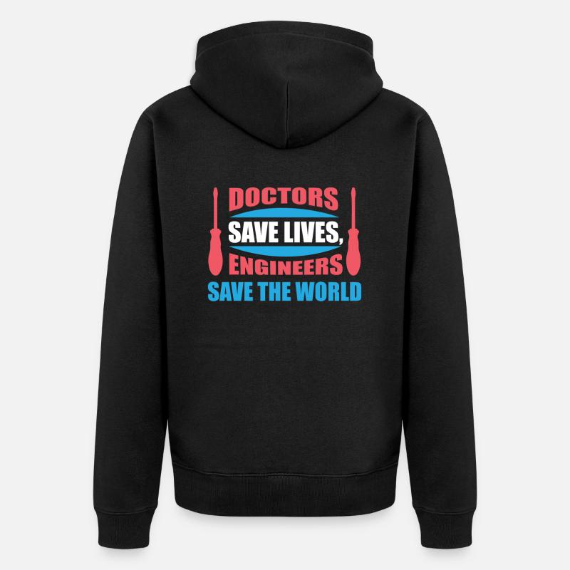 Ingénieur Ingénieur - Veste à capuche bio Premium Unisexe - noir
