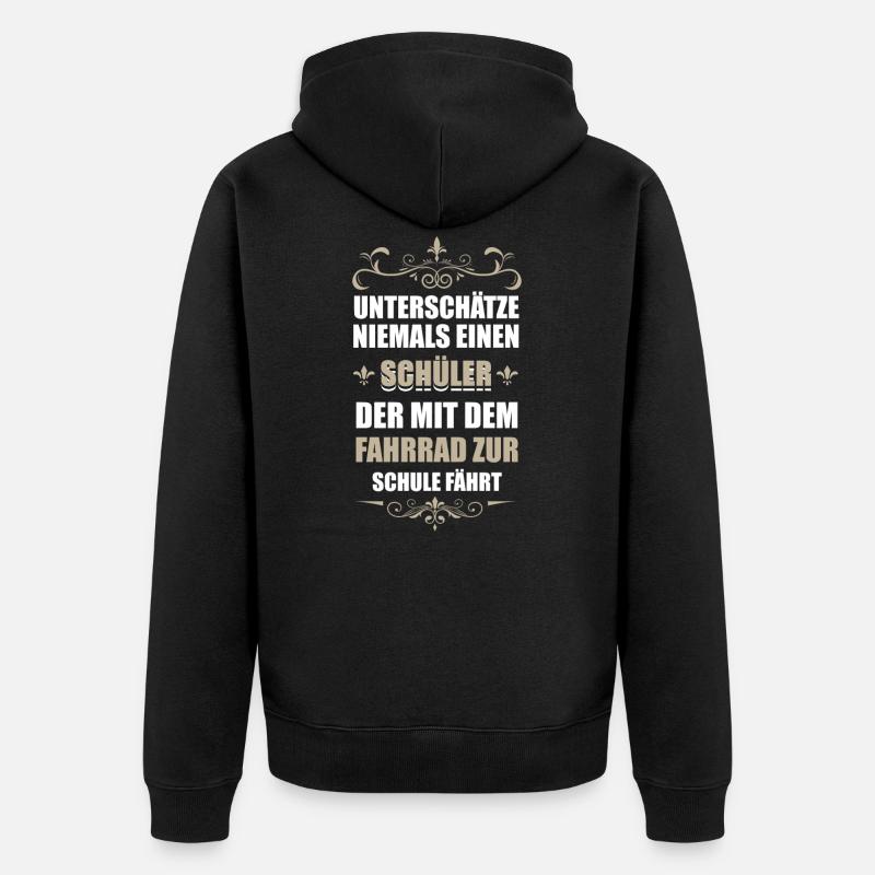 École élève dit - Veste à capuche bio Premium Unisexe - noir