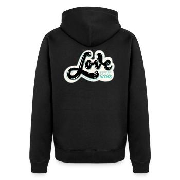 amour - Veste à capuche bio Premium Unisexe - noir - Dos - Nico (187cm)