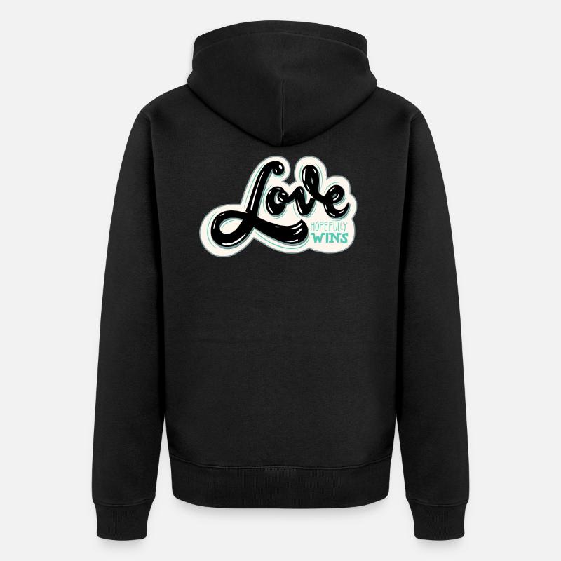 amour - Veste à capuche bio Premium Unisexe - noir