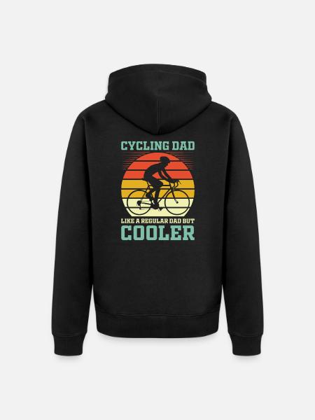 Birthday father daddy parent - Unisex Premium Organic Zip Hoodie - black
