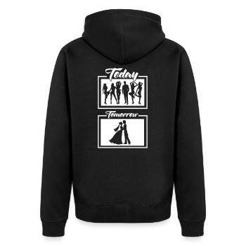 Célébration JGA Bachelor party - Veste à capuche bio Premium Unisexe - noir - Dos - Nico (187cm)
