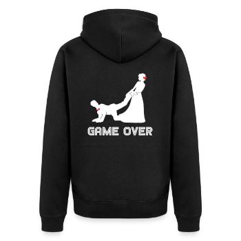 Bachelor Party Bachelor JGA - Unisex Premium Organic Zip Hoodie - black - Back - Nico (187cm)