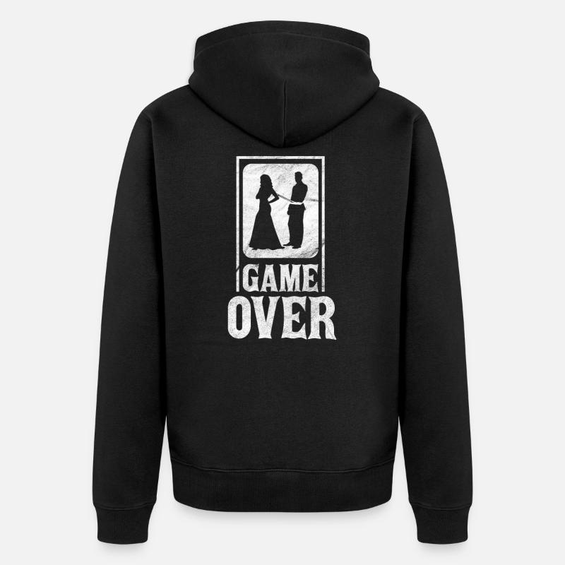 JGA Game over - Unisex Premium Bio Zip Hoodie - Schwarz