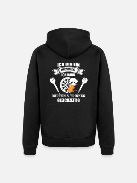Dart Darling Beer Drink - Unisex Premium Organic Zip Hoodie - black
