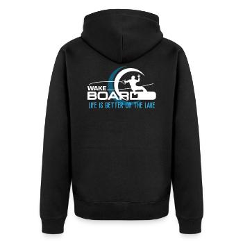 Wakeboard wakeboarding surfers - Unisex Premium Organic Zip Hoodie - black - Back - Nico (187cm)