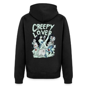 creepylover - Veste à capuche bio Premium Unisexe - noir - Dos - Nico (187cm)