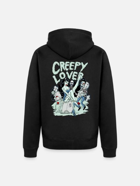 creepylover - Veste à capuche bio Premium Unisexe - noir