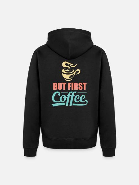 Premium Coffee Coffee Gift - Unisex Premium Organic Zip Hoodie - black