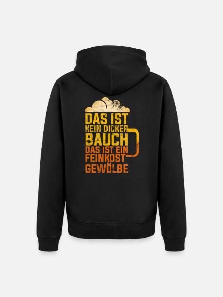 Bier Spruch - Unisex Premium Bio Zip Hoodie - Schwarz