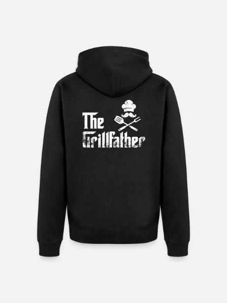The Grillfather Geschenk - Unisex Premium Organic Zip Hoodie - black