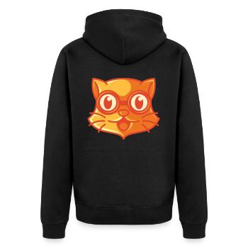Nerd cat, lunettes cadeau lunettes de vue geek serpent - Veste à capuche bio Premium Unisexe - noir - Dos - Nico (187cm)