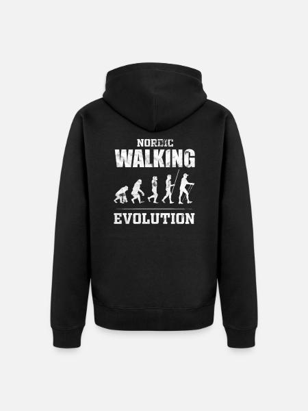 Nordic walking cardio - Unisex Premium Organic Zip Hoodie - black
