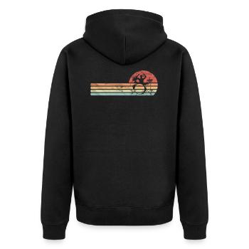 Drummer Drummer Drummer Gift - Unisex Premium Organic Zip Hoodie - black - Back - Nico (187cm)