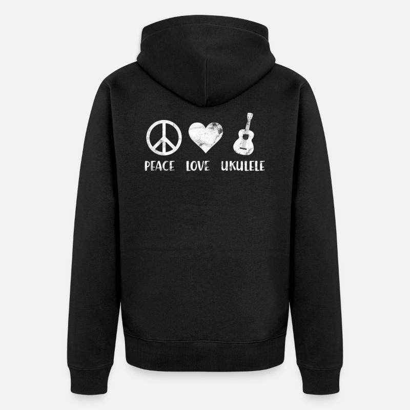 Ukulélé loisirs - Veste à capuche bio Premium Unisexe - noir