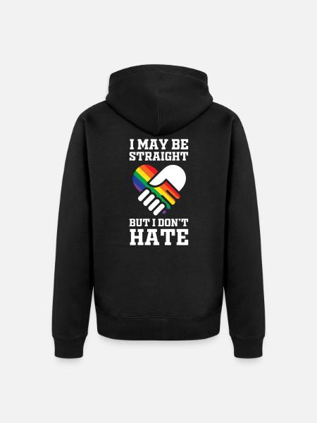 LGBT gay - Unisex Premium Organic Zip Hoodie - black