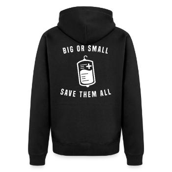 Chemotherapy cancer - Unisex Premium Organic Zip Hoodie - black - Back - Nico (187cm)