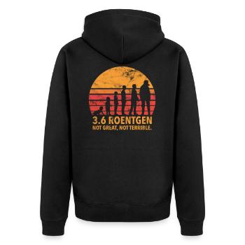 Chernobyl TV Film Serie Zitat Geschenkidee - Unisex Premium Bio Zip Hoodie - Schwarz - Hinten - Nico (187cm)