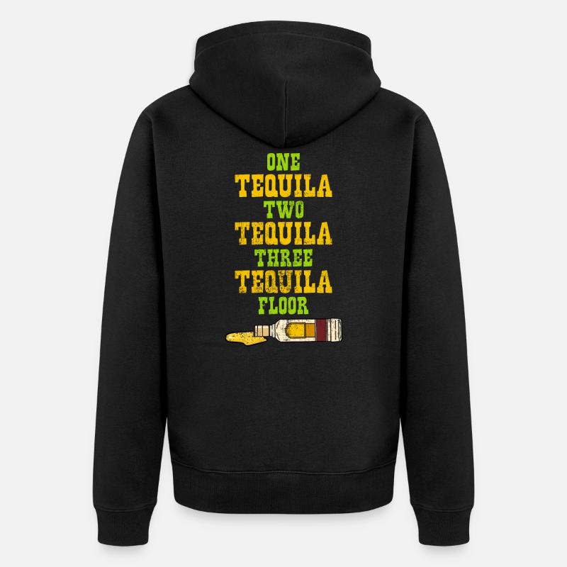 Un Deux Trois Tequila - Veste à capuche bio Premium Unisexe - noir