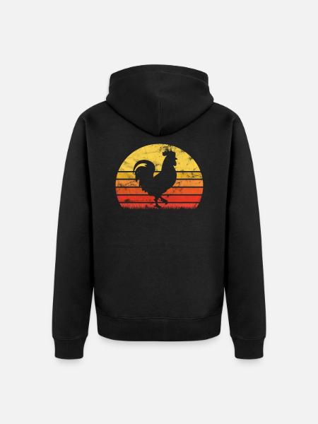poulet - Veste à capuche bio Premium Unisexe - noir