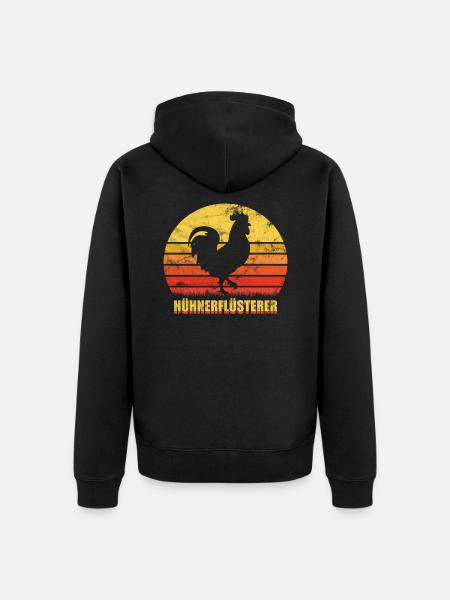 Chicken chicken whisperer - Unisex Premium Organic Zip Hoodie - black