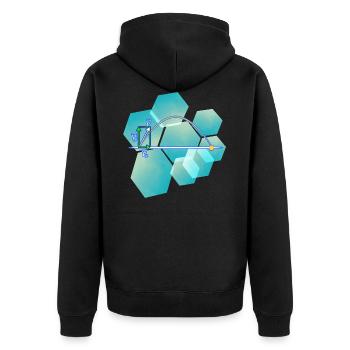 Physique lancer parabole - Veste à capuche bio Premium Unisexe - noir - Dos - Nico (187cm)