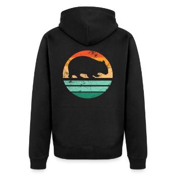 Wombats Wombats - Unisex Premium Organic Zip Hoodie - black - Back - Nico (187cm)