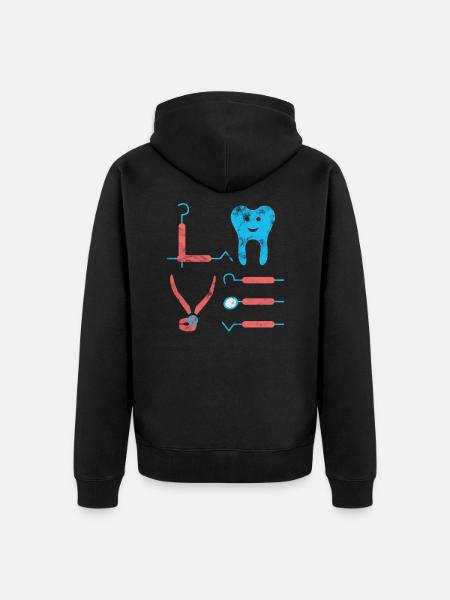 Dentist Dentistry Gift Idea - Unisex Premium Organic Zip Hoodie - black