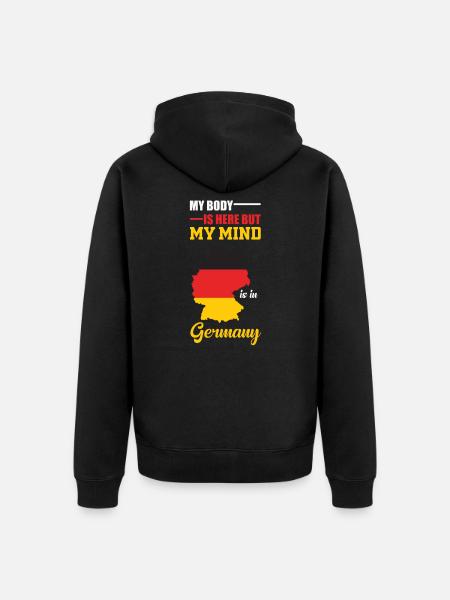 Germany Germany - Unisex Premium Organic Zip Hoodie - black